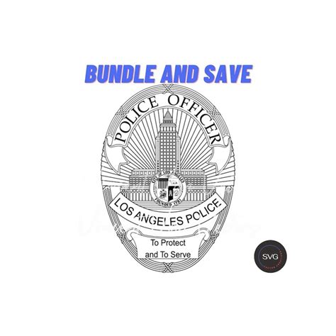 Los Angeles California Police Department Badge Svg LAPD Vec Inspire