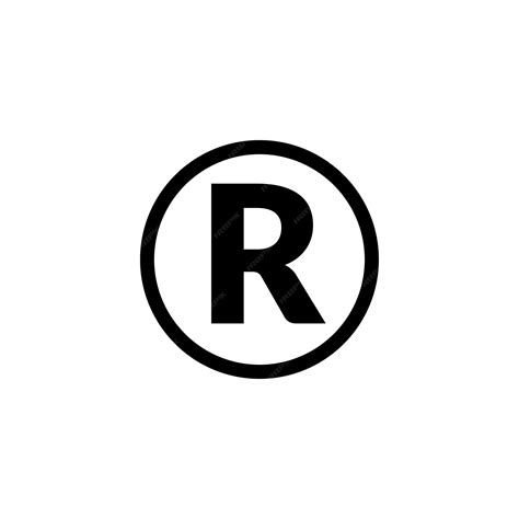 Premium Vector Registered Trademark Symbol Isolated Black Vector