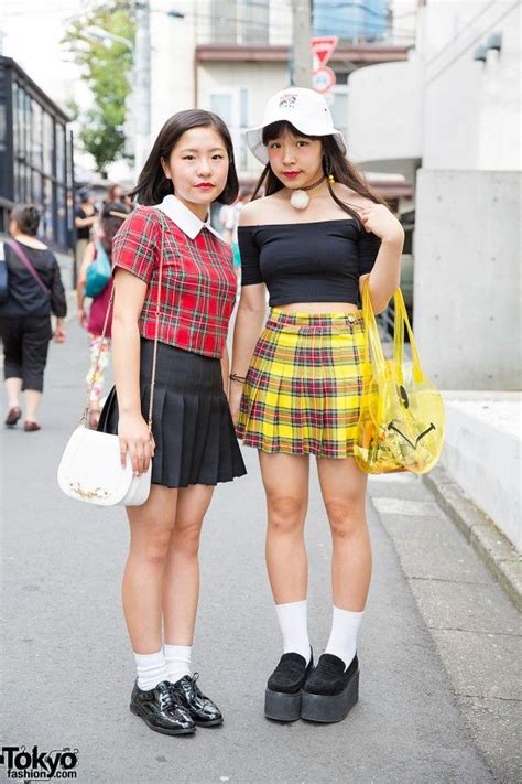 pleated skirts mode harajuku harajuku street style harajuku girls japan street fashion tokyo