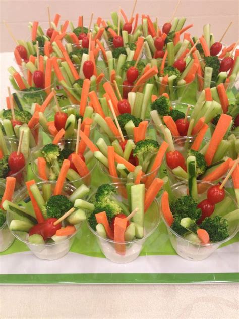 Veggie Cups Tomato Broccoli Celery Carrot Dip Ranch Cucumber Party