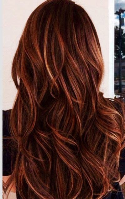 Dark Hair With Caramel And Red Highlights Yahoo Search