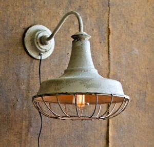 Gooseneck Wall Sconce Light Vintage Style Distressed Rustic White Barn