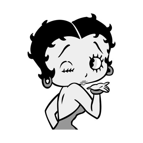 Betty Boop Kiss Black And White Betty Boop Kiss Wink Tapestry
