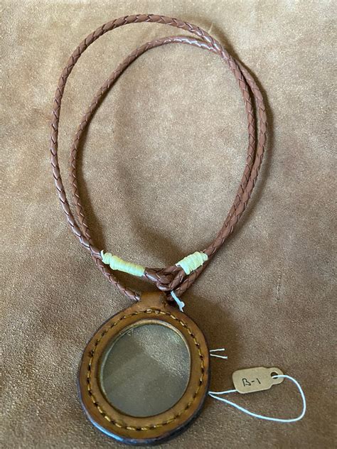 Leather Wrapped Magnifying Glass Fire Starter Necklace Etsy