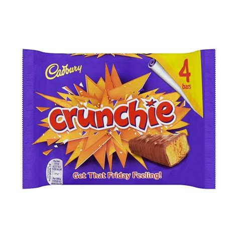 cadbury crunchie chocolate bar 4 pack 128g