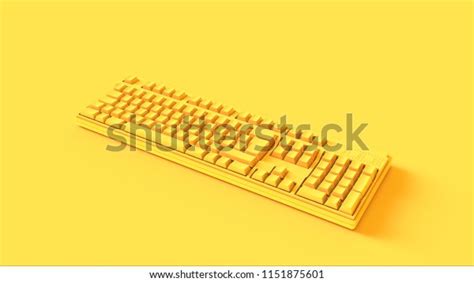 Yellow Computer Keyboard 3d Illustration 3d стоковая иллюстрация