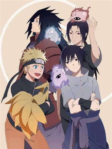Naruto Madara Itachi Sasuke And Naruto Personajes De Naruto