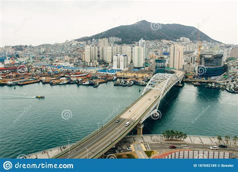 Busan City South Korea November 2019 Aerial View Of Busan Cityscape