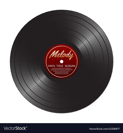 Vinyl Lp Record Disc Black Musical Vinyl Album Disc Realistic Retro