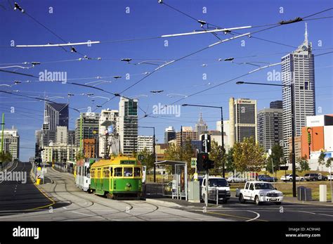 Trams La Trobe Street Melbourne Victoria Australia Stock Photo Alamy