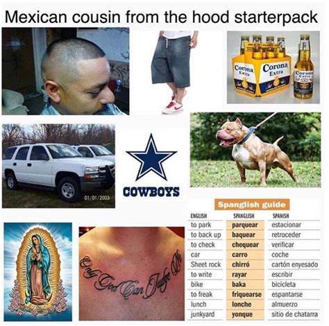 Maybe you would like to learn more about one of these? The Mexican Cousin from the hood starter pack : starterpacks