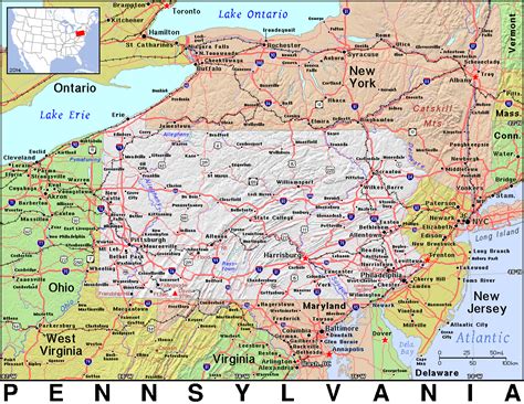 Pa · Pennsylvania · Public Domain Maps By Pat The Free Open Source