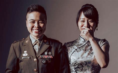 A First For Taiwan Same Sex Couples Marriage In Military Wedding