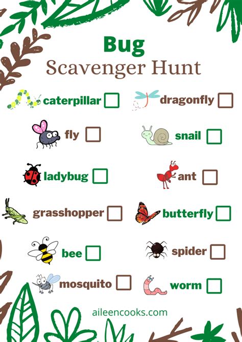 Bug Hunt Free Printable In 2021 Scavenger Hunt For Kids Printables