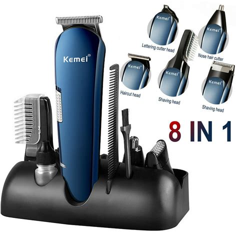 Multifunctional 8 In 1 Hair Clipper Beard Trimmer Set For Men Cordless Precision Grooming Kit