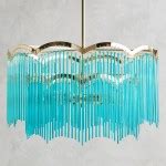 Sima Modern Floating Glass Bubbles Aqua Chandelier Everything Turquoise