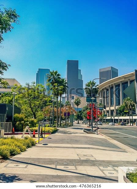 Los Angeles City Street View Illustration De Stock 476365216