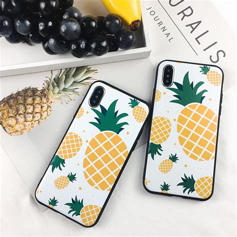Cute Summer Fruit Phone Case For Iphone X 6 6s 7 8 Plus Pineapple Soft