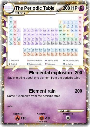 Pokémon The Periodic Table 3 3 Elemental Explosion My Pokemon Card