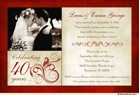 anniversary invitations templates