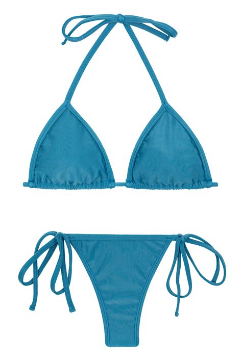 Wellenförmig Pence Verantwortliche Blue String Bikini Absolvent Feuer