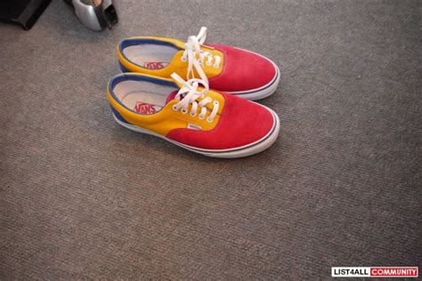 Explore the collection of men's, women's and kids footwear, apparel and accessories. Vans Red/yellow/blue SIze 8.5 men / 10 women NEVER WORN ...