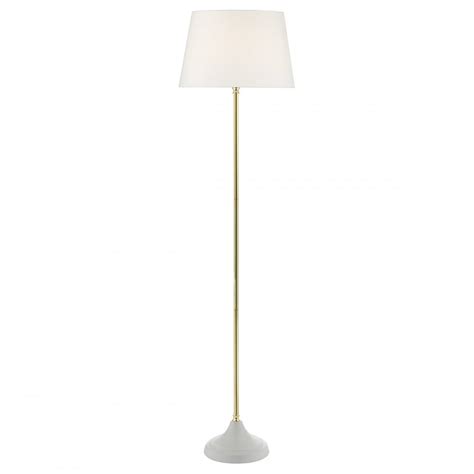 White and gold floor lamp. BLI4913 Bliss Floor Lamp White Gold Shade