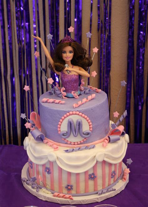 Pin By Michelle P On Barbie Princess And Popstar Party Barbie Cake