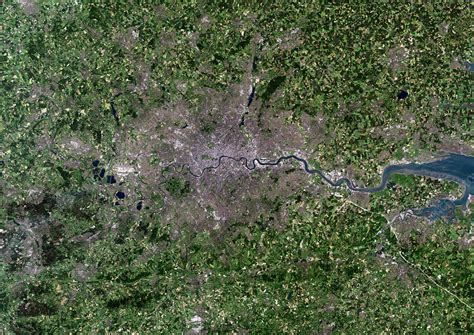 Greater London Satellite Image Stock Image E7801369 Science