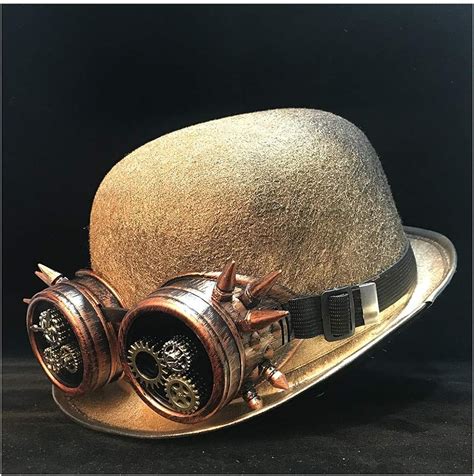 2020 Hat Steampunk Bowler Hat Cosplay Topper Top Hat Fedora Gear