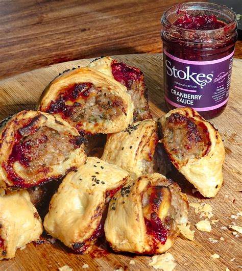 Brie And Cranberry Sausage Rolls Stokes Sauces