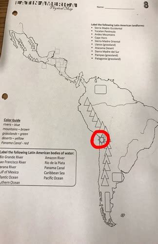 Latin America Physical Map Flashcards Quizlet