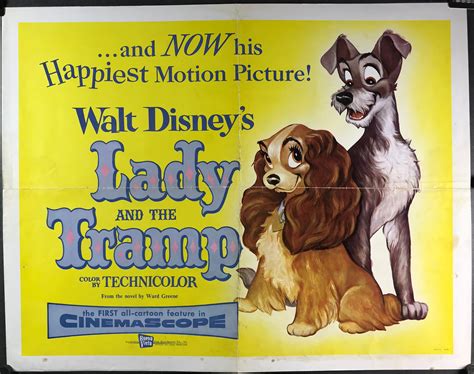 Lady And The Tramp Original Vintage Disney Movie Poster Original
