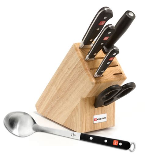 Wusthof Classic 6 Piece Knife Set With Kitchen Spoon 7416 New Ebay