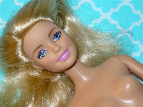 Mattel Barbie Fashionistas Blonde Hair Bent Arm Nude Naked For Ooak Or