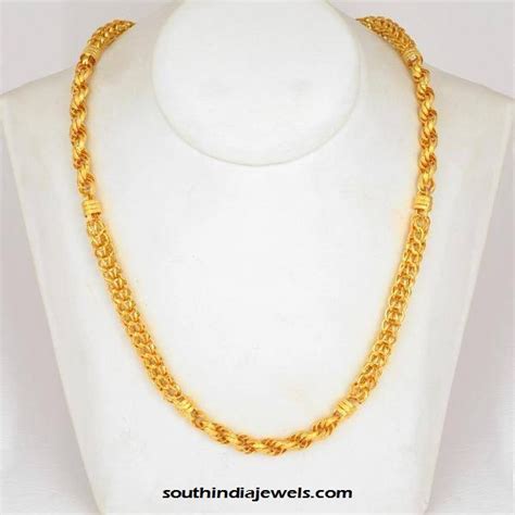 22k Gold Chain Design South India Jewels