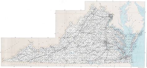 Topographical Map Of Virginia Mountains