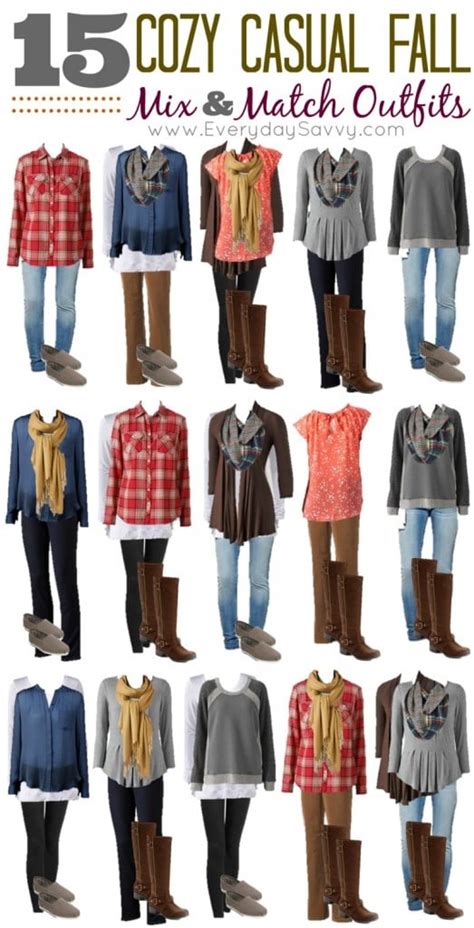 15 Cozy Casual Fall Mix And Match Outfits From Kohls Everyday Savvy