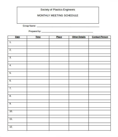 22 Monthly Work Schedule Templates Pdf Docs Free And Premium Templates