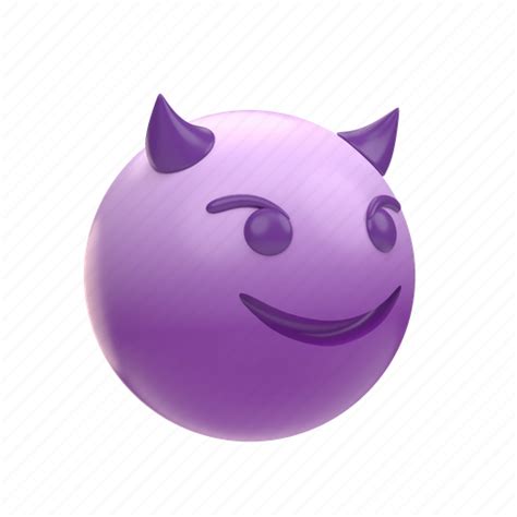 Emoji Emoticon Sticker Face Devil Evil Smile 3d Illustration