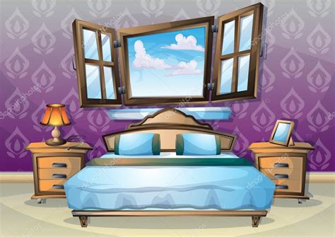 Cartoon Vector Illustration Interior Bedroom Stock Illustration By