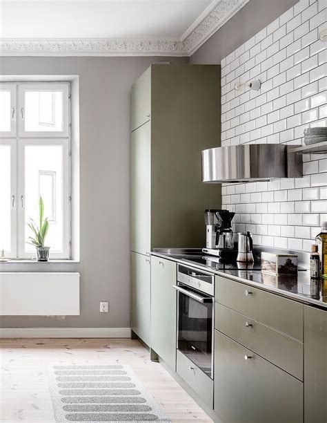Gorgeous Grey Home With An Olive Kitchen Via Coco Lapine Design Blog