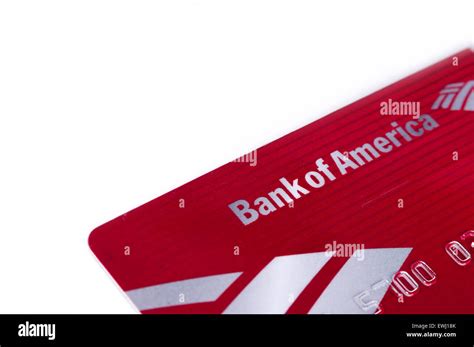 Bank Of America Cash Rewards Credit Card Close Up On White Background