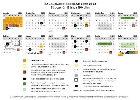 Ciclo Escolar 2022 2023 Puentes Días Festivos Y Vacaciones