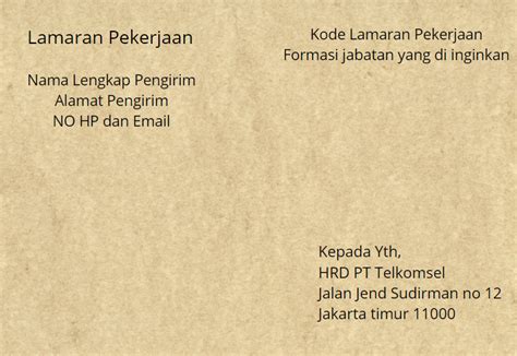 Apa sama sama seperti di perusahaan swasta? Cara Menulis Alamat di Amplop Surat Lamaran Kerja Agar Sopan