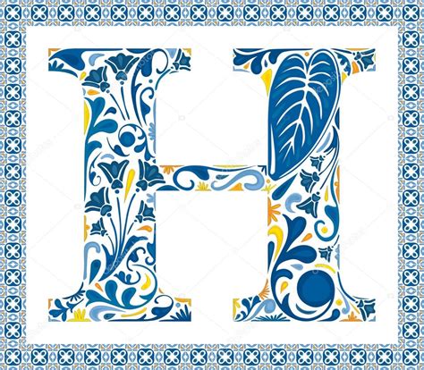 Blue Letter H Stock Vector Image By ©nahhan 47153893