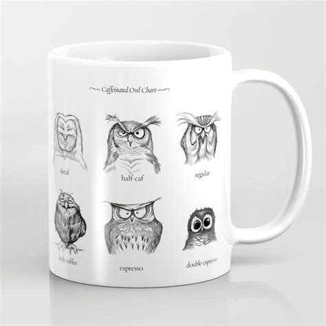 Caffeinated Owls Coffee Mug Owl Coffee Owl Mug Mugs