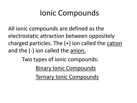 Ppt Ionic Compounds Powerpoint Presentation Free Download Id2435137