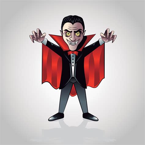 Personaje Vectorial De Dibujos Animados De Drácula Vampiro De
