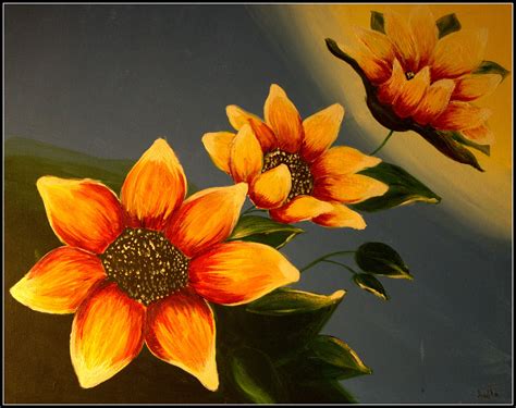 Painting Flowers In Acrylic For Beginners View Painting